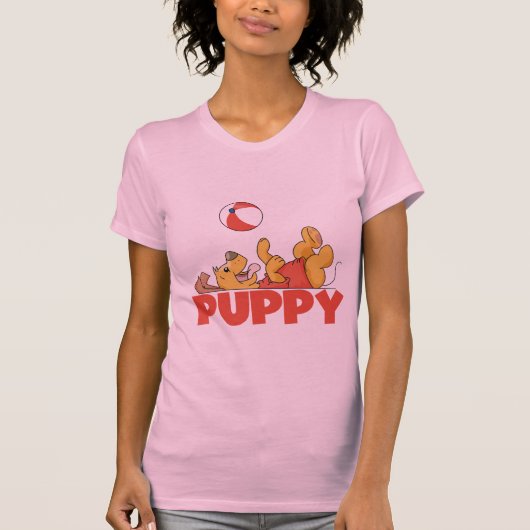 Welpe spielt T-Shirts und Geschenke (Vorderseite)