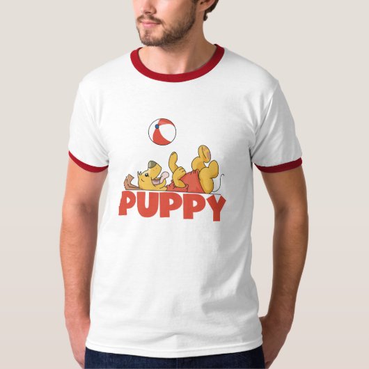 Welpe spielt T-Shirts und Geschenke (Vorderseite)