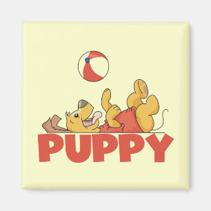 Welpe spielt T-Shirts und Geschenke Magnet