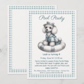 Welpe Splash Birthday Pool Party Einladung (Vorne/Hinten)