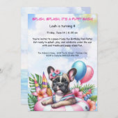 Welpe Splash Birthday Pool Party Einladung (Vorne/Hinten)