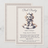 Welpe Splash Birthday Pool Party Einladung (Vorne/Hinten)