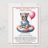 Welpe Splash Birthday Pool Party Einladung (Vorderseite)