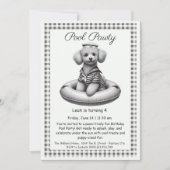 Welpe Splash Birthday Pool Party Einladung (Vorderseite)