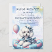 Welpe Splash Birthday Pool Party Einladung (Vorderseite)