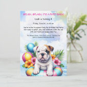 Welpe Splash Birthday Pool Party Einladung (Stehend Vorderseite)