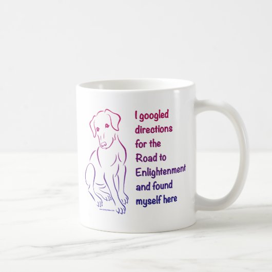 Welpe Straße zur Erleuchtung Kaffeetasse (Rechts)