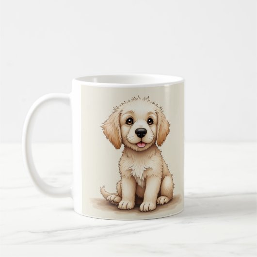 Welpe-Tasse (Golden Retriever) Kaffeetasse (Links)