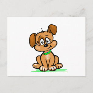 Welpe Tilt Postkarte