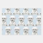 Welpe umarmt sein Spielzeug Geschenkpapier Set (Vorderseite 3)