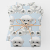 Welpe umarmt sein Spielzeug Geschenkpapier Set (Beispiel)