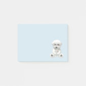 Welpe umarmt sein Spielzeug Post-it Klebezettel (Vorderseite)