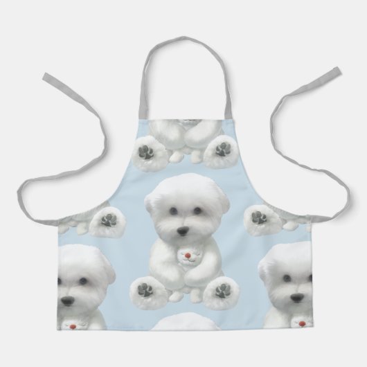 Welpe umarmt sein Spielzeug Schürze (Vorderseite)