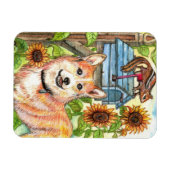 Welpe und Chipmunk per E-Mail Magnet (Horizontal)