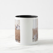 Welpe und Kaninchen Tasse (Zentrum)