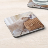 Welpe und Kaninchen Untersetzer (Linke Seite)