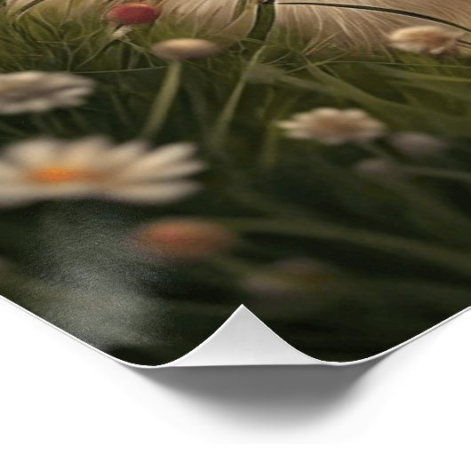 Welpe und Kätzchen Poster (Ecke)