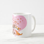 Welpe und Kitten Hearts Kaffeetasse (VorderseiteRechts)