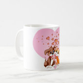 Welpe und Kitten Hearts Kaffeetasse (Vorderseite Links)