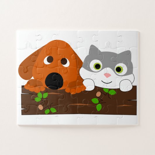 Welpe und Kitten Puzzle (Horizontal)