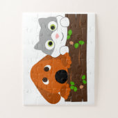 Welpe und Kitten Puzzle (Vertikal)