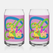 Welpe und Poodle-Soda-Glas Dosenglas (Rückseite)