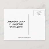 Welpe und Rose Neue Postkarte (Rückseite)