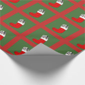 Welpe und Socke Geschenkpapier (Ecke)