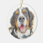 Welpe Weihnachtsgeschenk Keramik Ornament (Links)