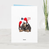 Welpe weiße Weihnachten mit dem Weihnachtsmann Sle (Rückseite)