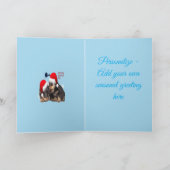 Welpe weiße Weihnachten mit dem Weihnachtsmann Sle (Innenseite)