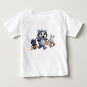 Welpe Werewolf und Freunde Trick-or-Treating Baby T-shirt