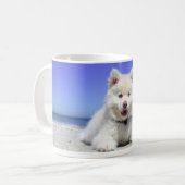 Welpe-White-Coffee-Tasse Kaffeetasse (Vorderseite Links)