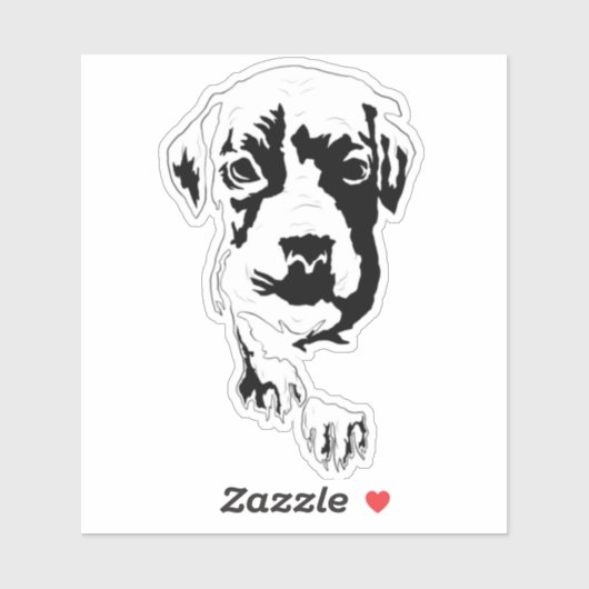 Welpe X Liebe 1 Aufkleber (Blatt)