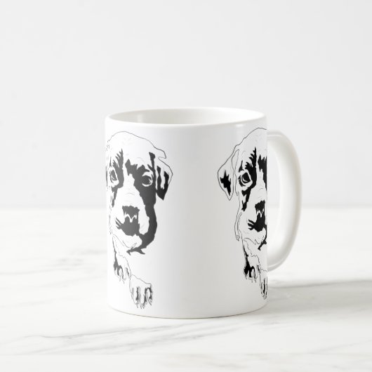 Welpe X Liebe 1 Kaffeetasse (VorderseiteRechts)
