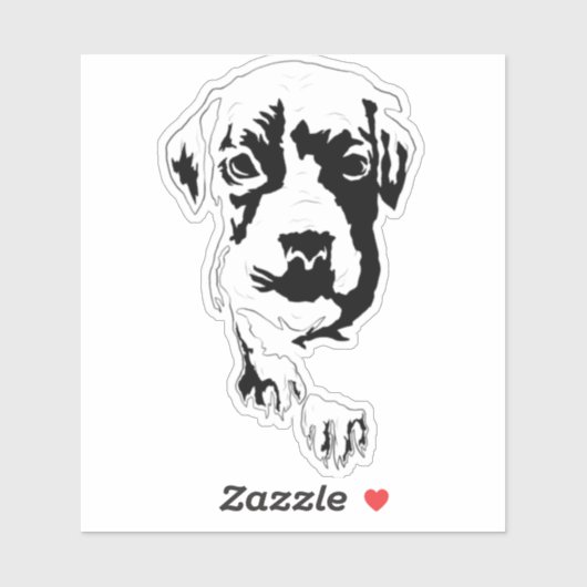 Welpe X Liebe 2 Aufkleber (Blatt)