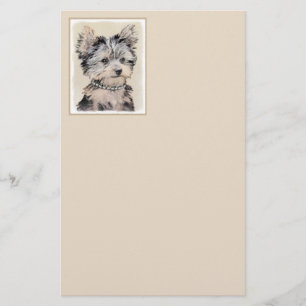 Welpe Yorkshires Terrier, der ursprüngliche Briefpapier