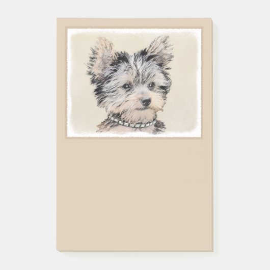 Welpe Yorkshires Terrier, der ursprüngliche Post-it Klebezettel (Vorderseite)