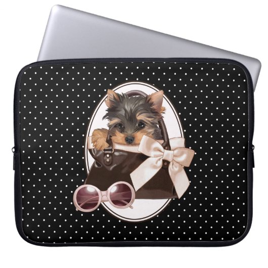 Welpe Yorkshires Terrier Laptopschutzhülle (Vorderseite)