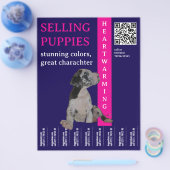 Welpe zum Verkauf Flyer (Einzeln)