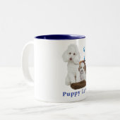 Welpe Zweifarbige Tasse (Vorderseite Links)