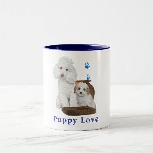 Welpe Zweifarbige Tasse (Mittel)