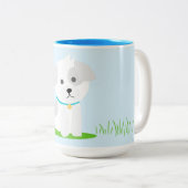 Welpe Zweifarbige Tasse (VorderseiteRechts)