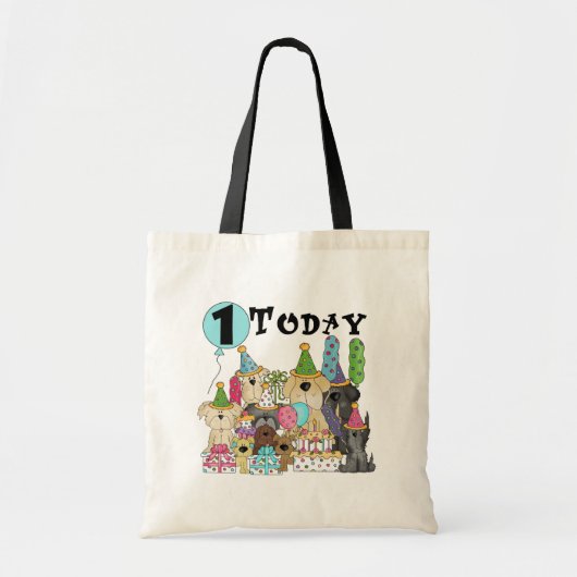 Welpen 1st Birthday Bash Tshirts und Geschenke Tragetasche (Vorne)