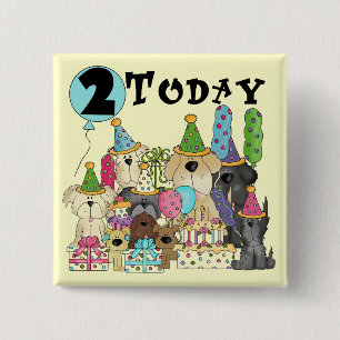 Welpen 2. Geburtstag Bash Hemden und Geschenke Button