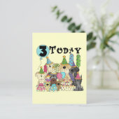 Welpen 3. Geburtstag Bash Tshirts und Geschenke Postkarte (Stehend Vorderseite)