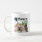 Welpen 4. Geburtstag Bash Tshirts und Geschenke Kaffeetasse (Links)