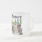 Welpen 4. Geburtstag Bash Tshirts und Geschenke Mattglastasse (VorderseiteRechts)