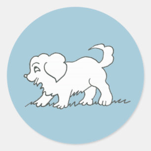 Welpen-Aufkleber Runder Aufkleber