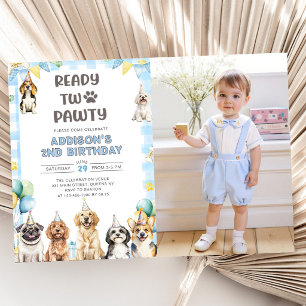 Welpen-Aufruf an alle Pawty-Tiere 2. Geburtstagsfo Einladung